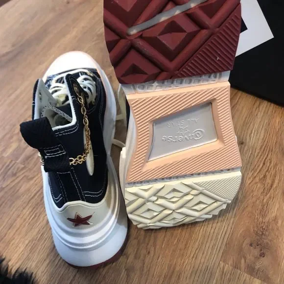 CONVERSE run star legacy cx hi hearts chain platform shoes sneakers women’s 8.5 - Picture 5 of 8